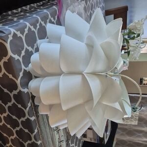 White Decorative Flower Lantern - Modern Hanging Home Accent